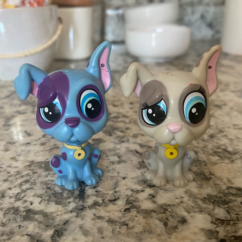 Two Littlest Pet Shop (LPS) Great Dane Models
